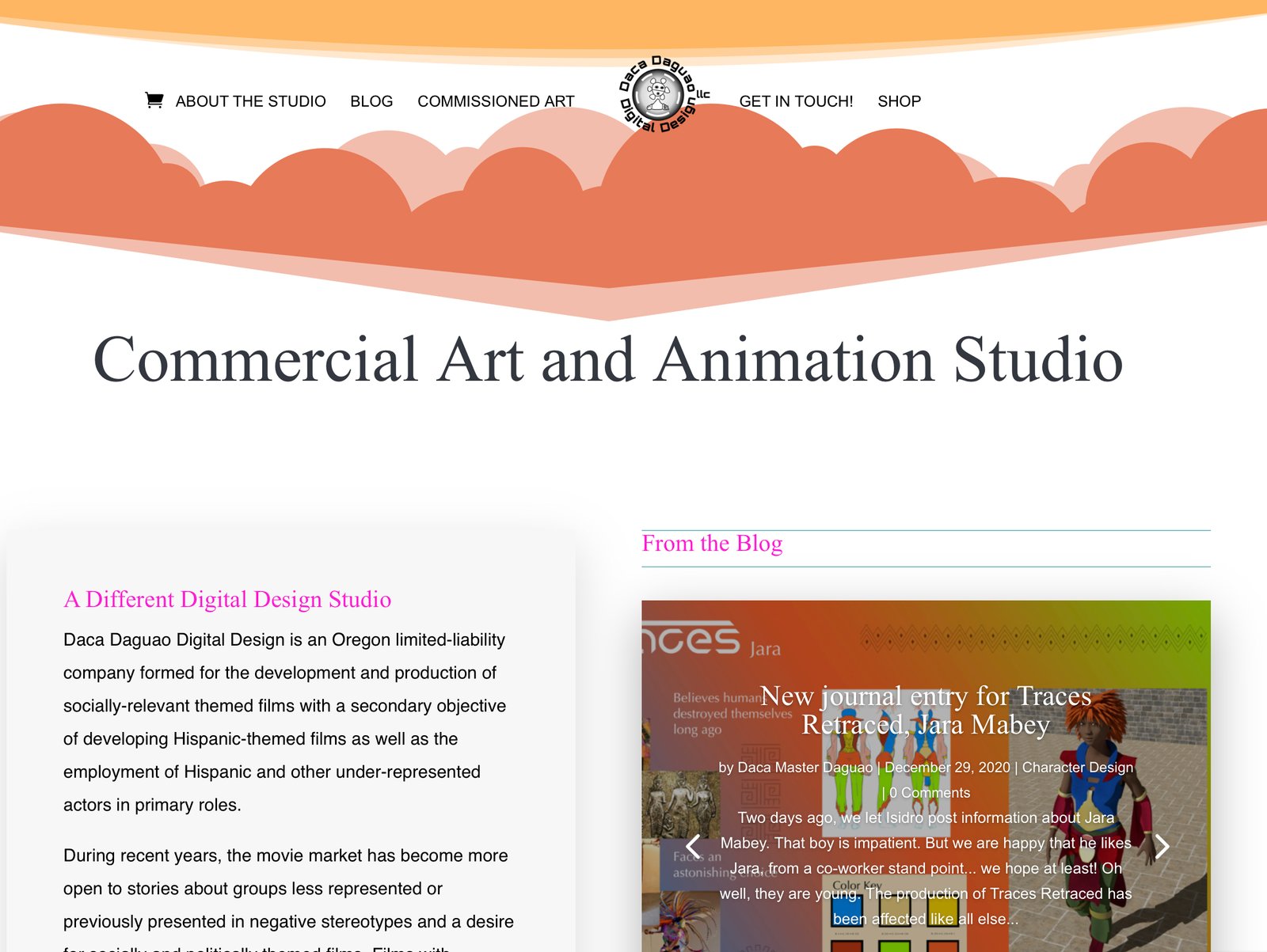 The Company Daca Daguao Digital Design, LLC homepage screenshot.